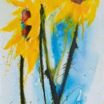 Drei Sonnenblumen